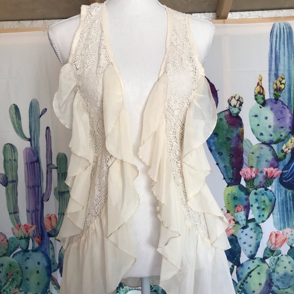 Flowy Lace Shawl/Vest - Picture 1 of 6